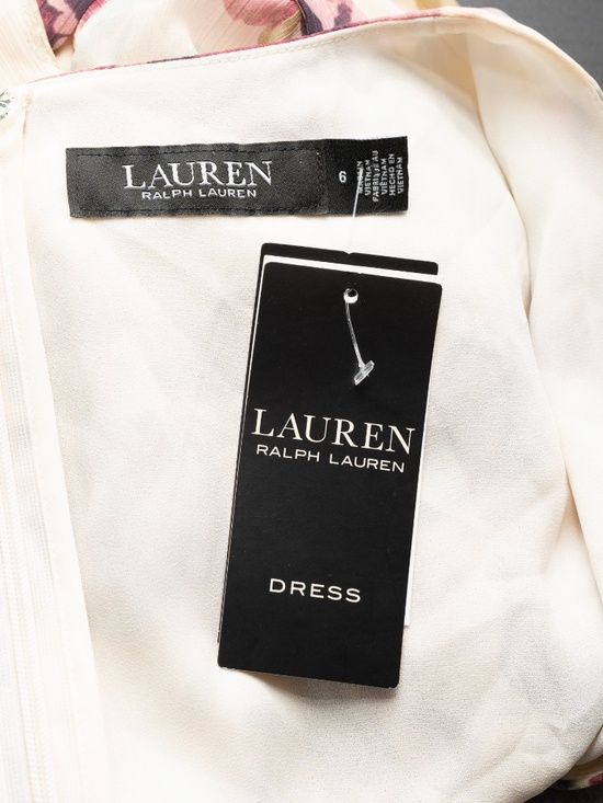 Lauren Ralph Lauren - Floral Crinkle Georgette Surplice Dress - Picture 4 of 10